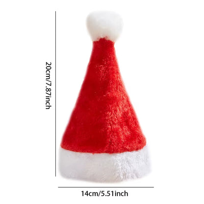 Christmas Dog Clothes Cap Pet Cat Dog Christmas Hat Plush Santa Hat Merry Christmas Decorations for Small Medium Dog Supplies